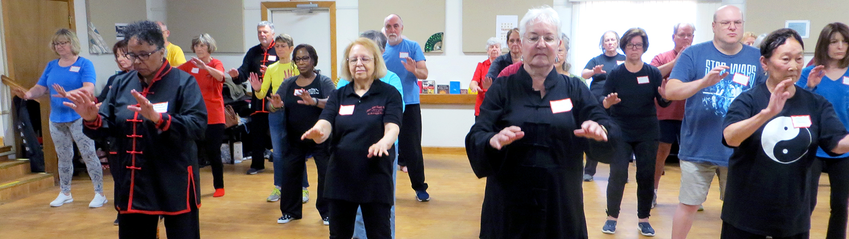 Group of Silver Lotus tai chi players